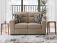 Olten Mocha Loveseat by Ashley at Eve Furniture