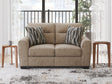 Olten Mocha Loveseat by Ashley at Eve Furniture
