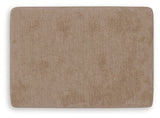 Olten Mocha Ottoman by Ashley at Eve Furniture