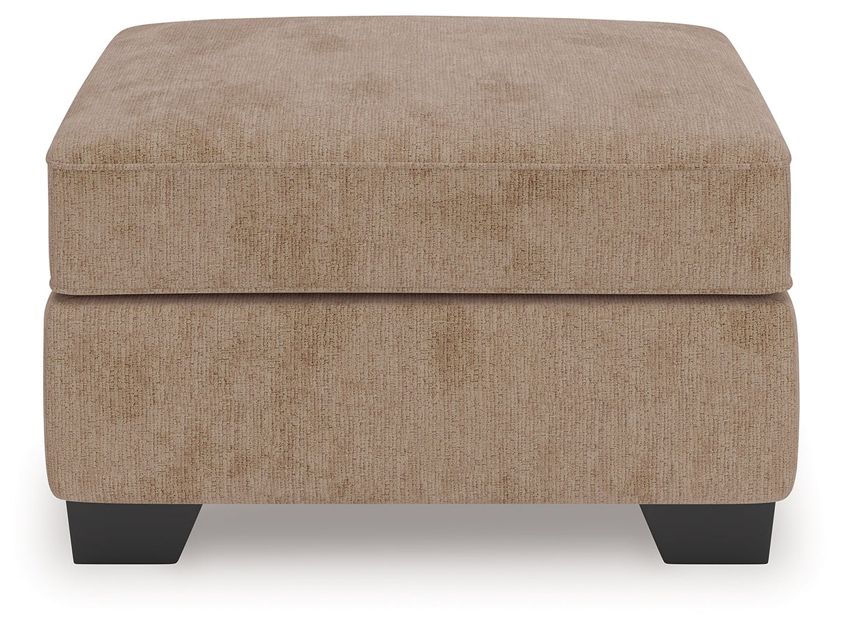 Olten Mocha Ottoman by Ashley at Eve Furniture