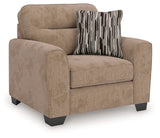 Olten Mocha Oversized Chair by Ashley at Eve Furniture
