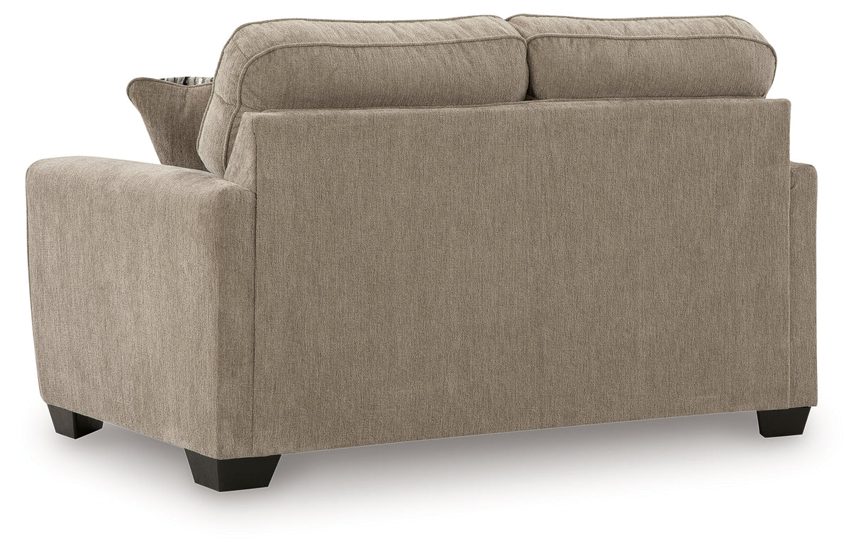 Olten Mocha Sofa and Loveseat by Ashley at Eve Furniture