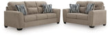 Olten Mocha Sofa and Loveseat by Ashley at Eve Furniture