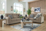 Olten Mocha Sofa and Loveseat by Ashley at Eve Furniture