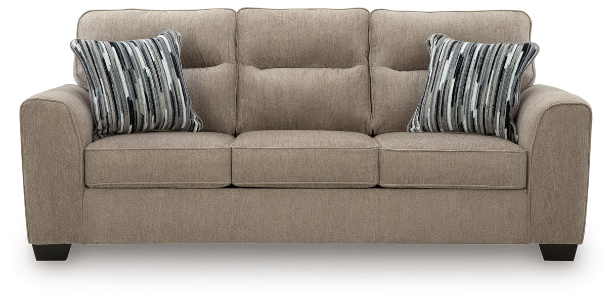 Olten Mocha Sofa and Loveseat by Ashley at Eve Furniture