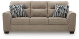 Olten Mocha Sofa and Loveseat by Ashley at Eve Furniture