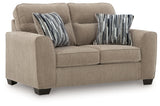 Olten Mocha Sofa and Loveseat by Ashley at Eve Furniture