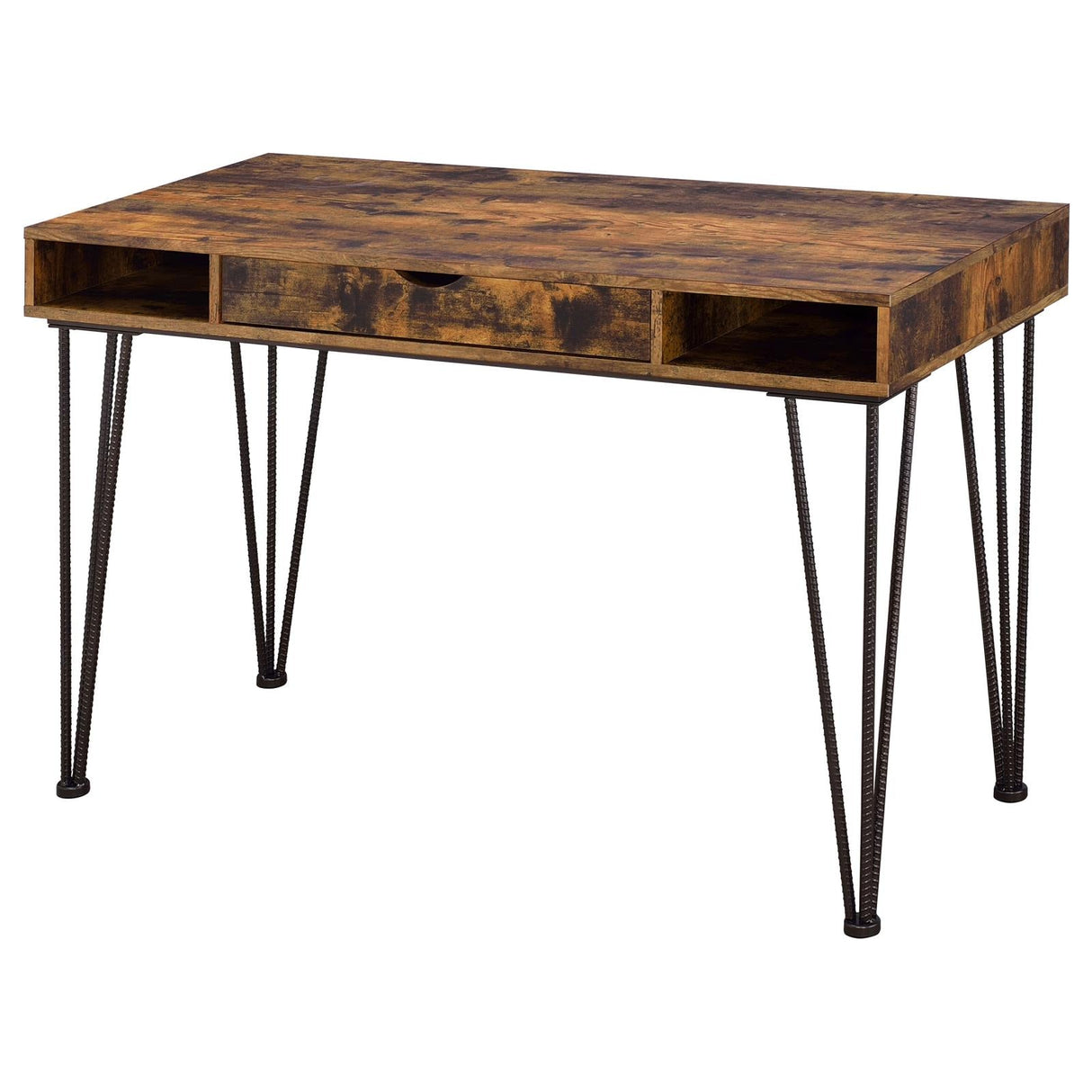 Olvera Antique Nutmeg/Dark Bronze 1-Drawer Writing Desk