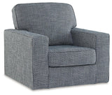 Olwenburg Denim Swivel Accent Chair by Ashley at Eve Furniture