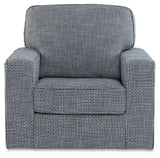 Olwenburg Denim Swivel Accent Chair by Ashley at Eve Furniture