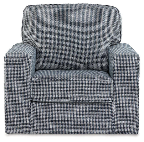 Olwenburg Denim Swivel Accent Chair by Ashley at Eve Furniture