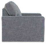 Olwenburg Denim Swivel Accent Chair by Ashley at Eve Furniture