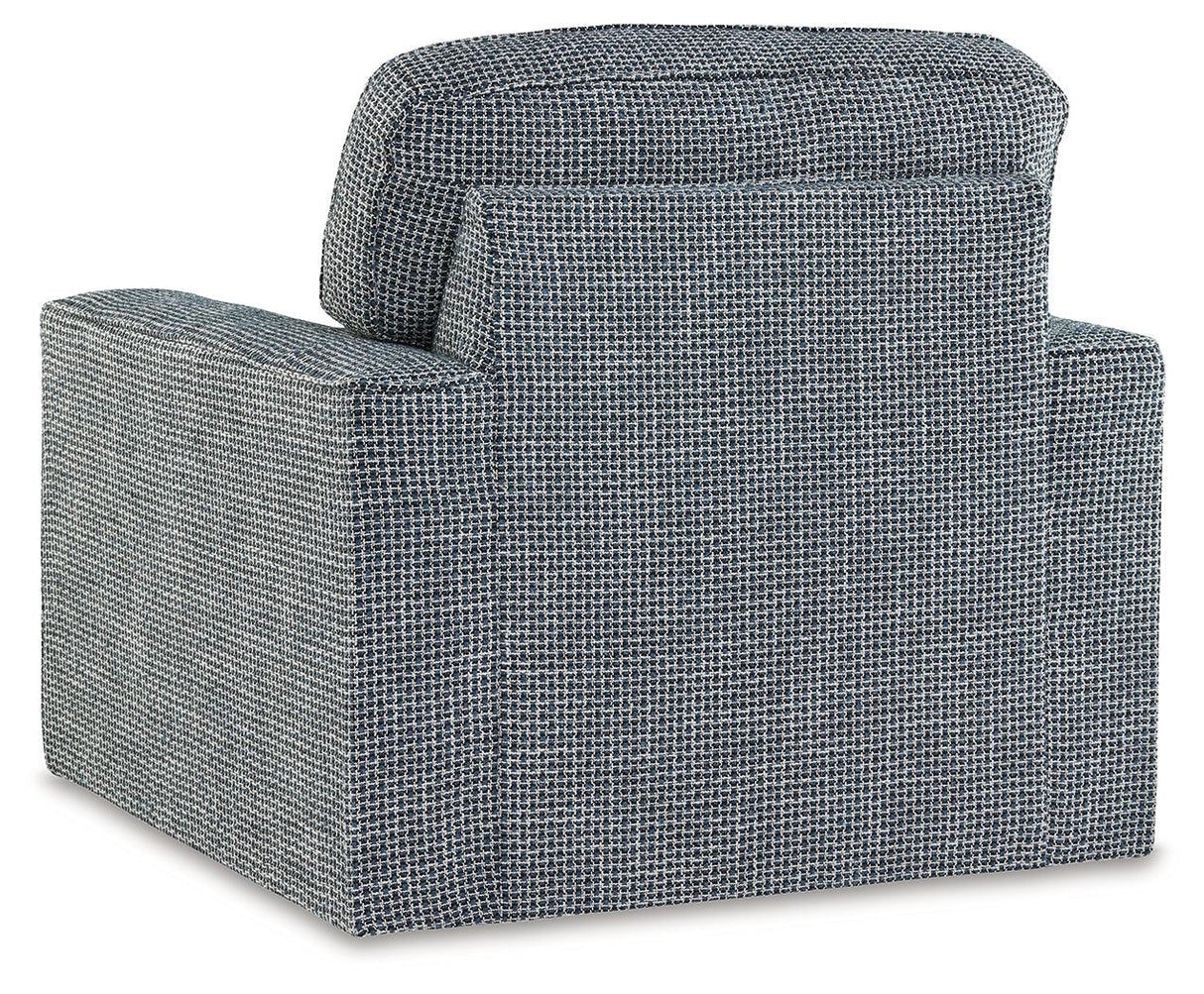 Olwenburg Denim Swivel Accent Chair by Ashley at Eve Furniture