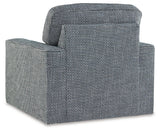 Olwenburg Denim Swivel Accent Chair by Ashley at Eve Furniture