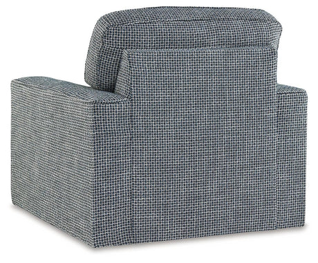 Olwenburg Denim Swivel Accent Chair by Ashley at Eve Furniture