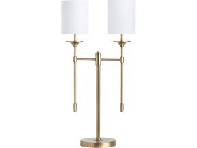 Olympia Gold Double Table Lamp (Set of 2) by Crestview at Eve Furniture