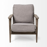 Olympus II Flint Gray Fabric Covered Wooden Frame Accent Chair by Mercana at Eve Furniture