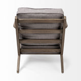 Olympus II Flint Gray Fabric Covered Wooden Frame Accent Chair by Mercana at Eve Furniture
