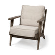 Olympus VI Beige Fabric Wrapped Wooden Frame Accent Chair by Mercana at Eve Furniture
