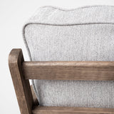 Olympus VI Frost Grey Fabric Wrapped Wooden Frame Accent Chair by Mercana at Eve Furniture