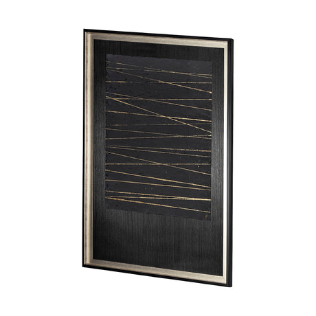 OM-Gold Lines by Studio M a handmade Original Framed Artwork under Glass by Mercana at Eve Furniture