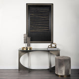 OM-Gold Lines by Studio M a handmade Original Framed Artwork under Glass by Mercana at Eve Furniture