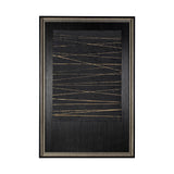 OM-Gold Lines by Studio M a handmade Original Framed Artwork under Glass by Mercana at Eve Furniture