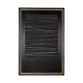 OM-Gold Lines by Studio M a handmade Original Framed Artwork under Glass by Mercana at Eve Furniture