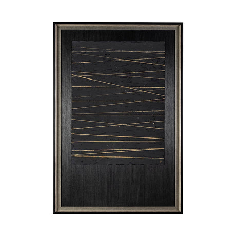 OM-Gold Lines by Studio M a handmade Original Framed Artwork under Glass by Mercana at Eve Furniture