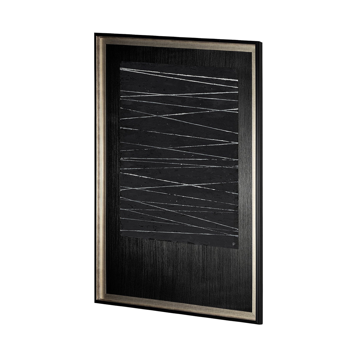 OM-Silver Lines by Studio M a handmade Original Framed Artwork under Glass by Mercana at Eve Furniture