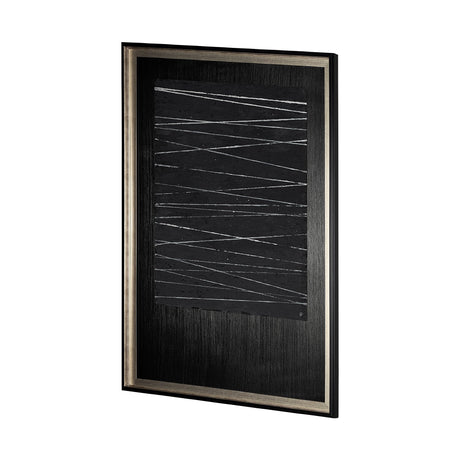 OM-Silver Lines by Studio M a handmade Original Framed Artwork under Glass by Mercana at Eve Furniture