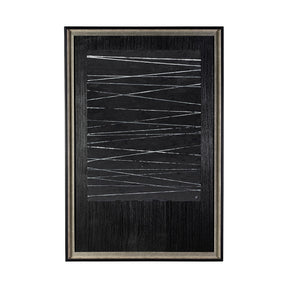OM-Silver Lines by Studio M a handmade Original Framed Artwork under Glass by Mercana at Eve Furniture