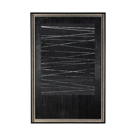 OM-Silver Lines by Studio M a handmade Original Framed Artwork under Glass by Mercana at Eve Furniture