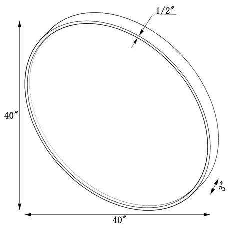 O'malley Brass Round Mirror by Coaster at Eve Furniture