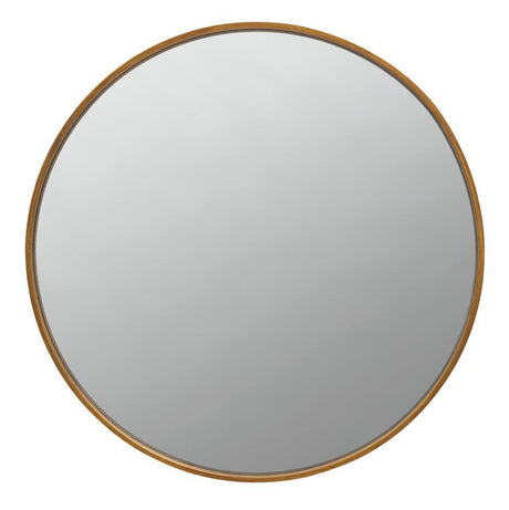 O'malley Brass Round Mirror by Coaster at Eve Furniture