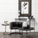 Omega II Medium Black Metal Stacked Ring Table Candle Holder by Mercana at Eve Furniture