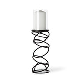 Omega II Medium Black Metal Stacked Ring Table Candle Holder by Mercana at Eve Furniture