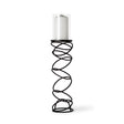 Omega III Large Black Metal Stacked Ring Table Candle Holder by Mercana at Eve Furniture