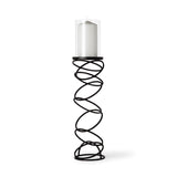 Omega III Large Black Metal Stacked Ring Table Candle Holder by Mercana at Eve Furniture