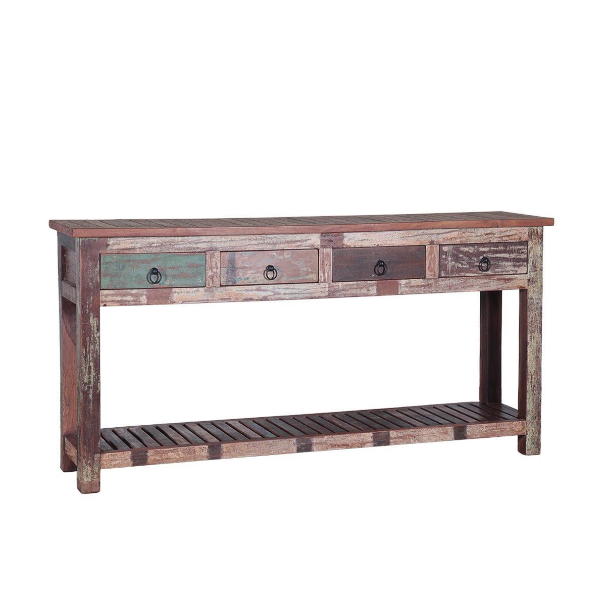 Console Table 71" in Reclaimed Boatwood