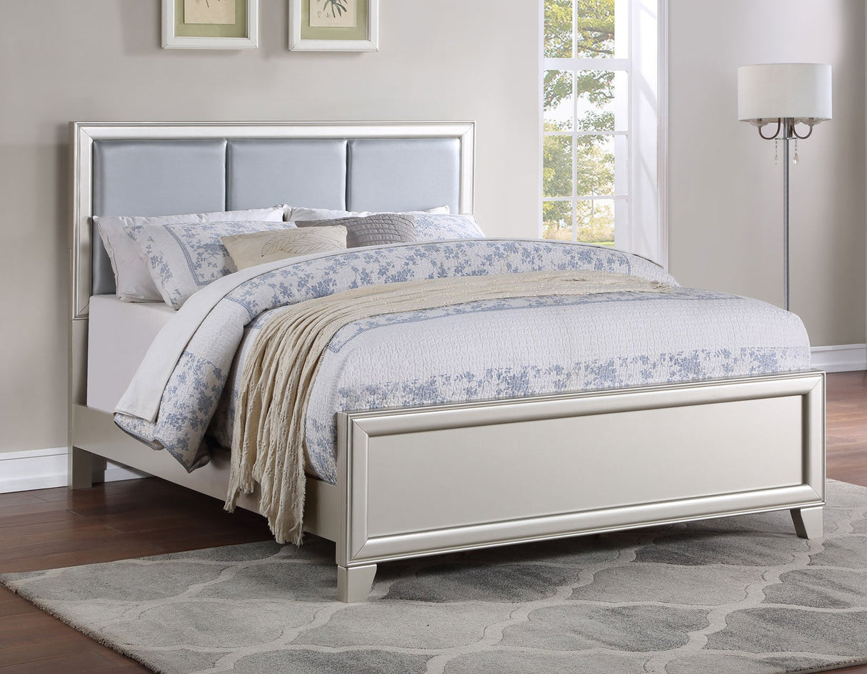 Omni Champagne/Gray Bedroom Set by Steve Silver at Eve Furniture