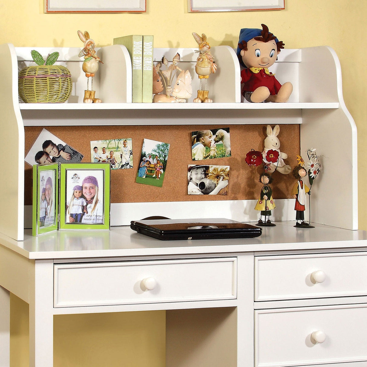Omnus White Hutch by Furniture of America at Eve Furniture