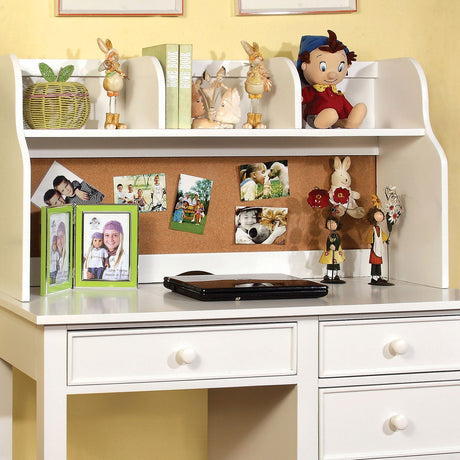 Omnus White Hutch by Furniture of America at Eve Furniture