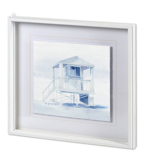 On Beach I by Mercana Studio a Hand Embellished Textured Framed Art Print Matted under Glass by Mercana at Eve Furniture