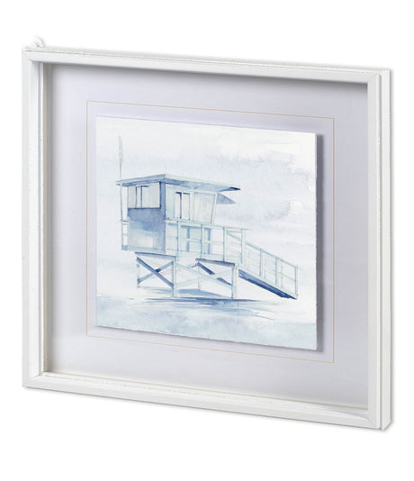 On Beach III by Mercana Studio a Hand Embellished Textured Framed Art Print Matted under Glass by Mercana at Eve Furniture