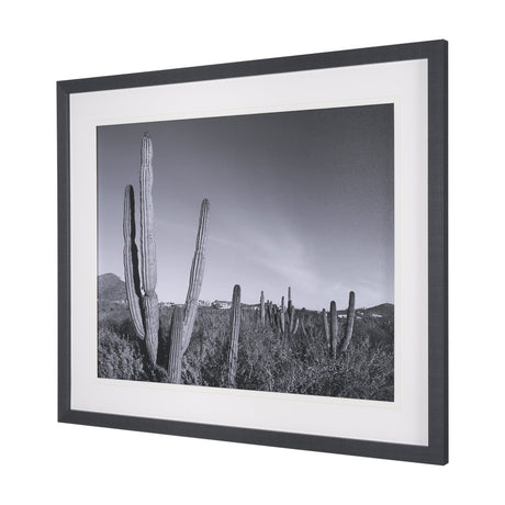 On The Ranch Cactus I by Norm Stelfox Hand Embelished Textured Framed Photo Art Print Matted under G by Mercana at Eve Furniture