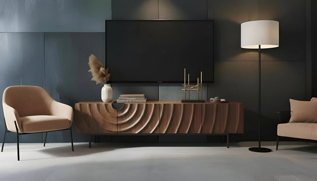 Onda Walnut TV Console by New Era Innovations at Eve Furniture