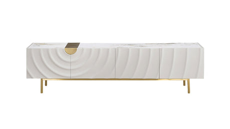 Onda White Cream TV Console by New Era Innovations at Eve Furniture