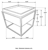 Ondrej Dark Brown/Gunmetal Square Accent Table with Removable Top Tray by Coaster at Eve Furniture
