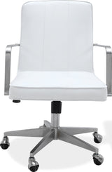 One Brushed Stainless Steel/White Metal Frame Home Office Chair by Modus Furniture at Eve Furniture